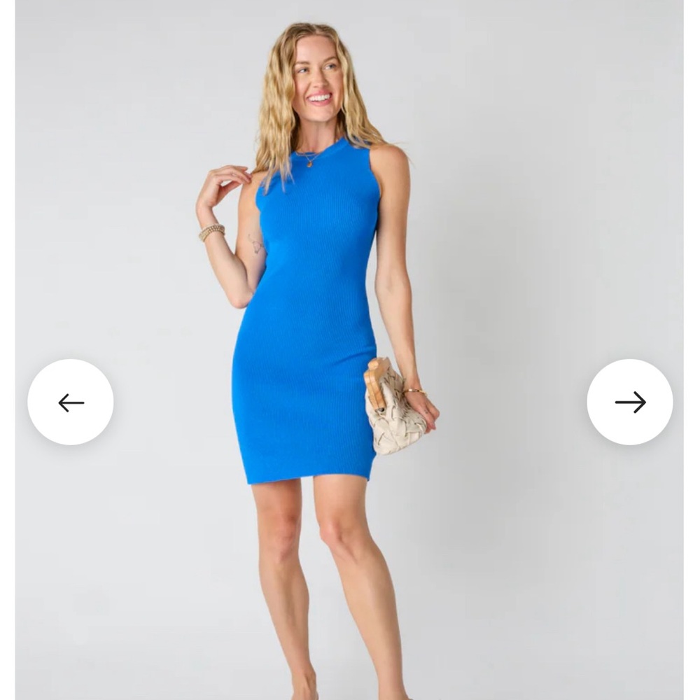 NWT Vestique Blue Striking Mini Dress